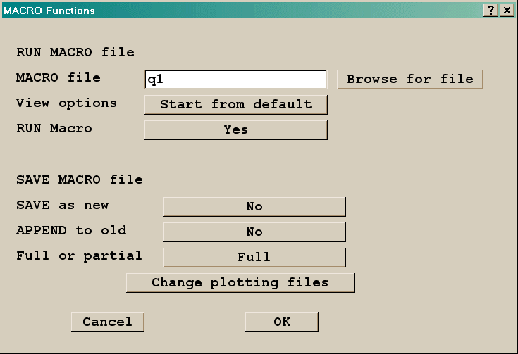 IMAGE:
  MACRO Functions dialog (run)